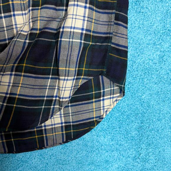 Vintage Viyella Plaid Shirt Men’s Fits M/L Green Gray Button Up Long Sleeve - Picture 12 of 13